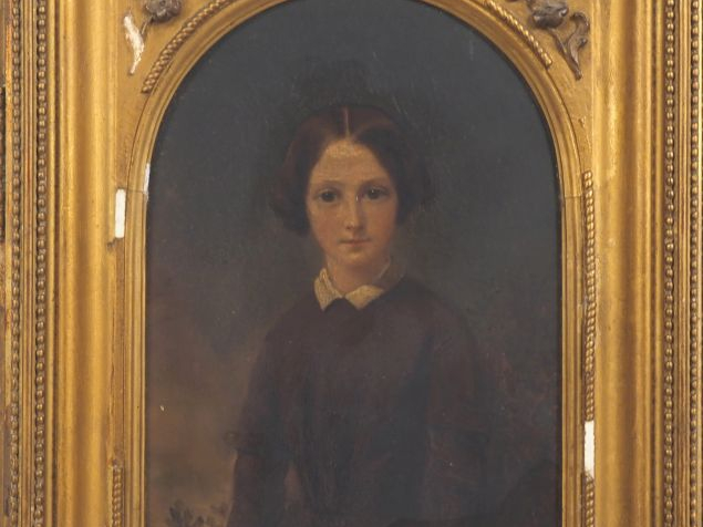 Ecole française XIXème. "portrait d'enfant" Huile sur panneau Dim. 20 