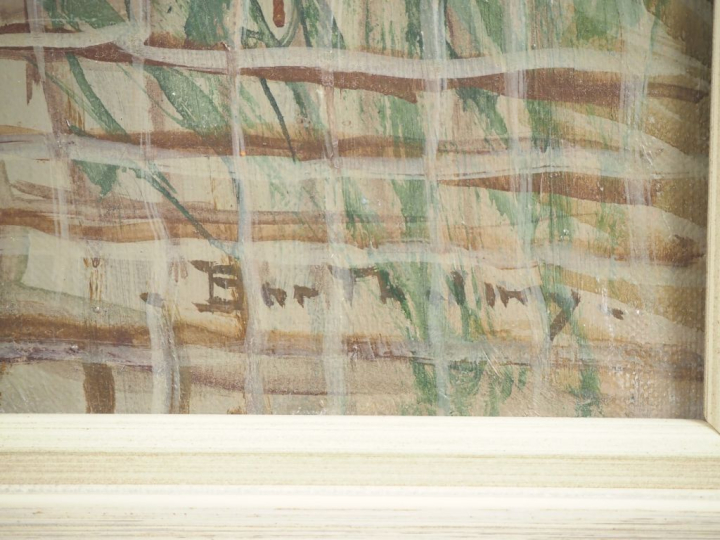BARTHELEMY.  "le retour du marché"  Huile sur toile, signée en bas à d