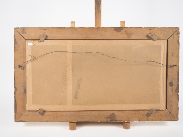 BELLI.  "Etude de personnages espagnols"  Huile sur toile, signée en h