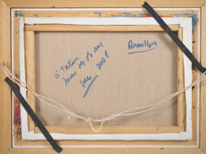 BORSARELLO. "Roussillon" Huile sur toile, signée en bas à droite et da