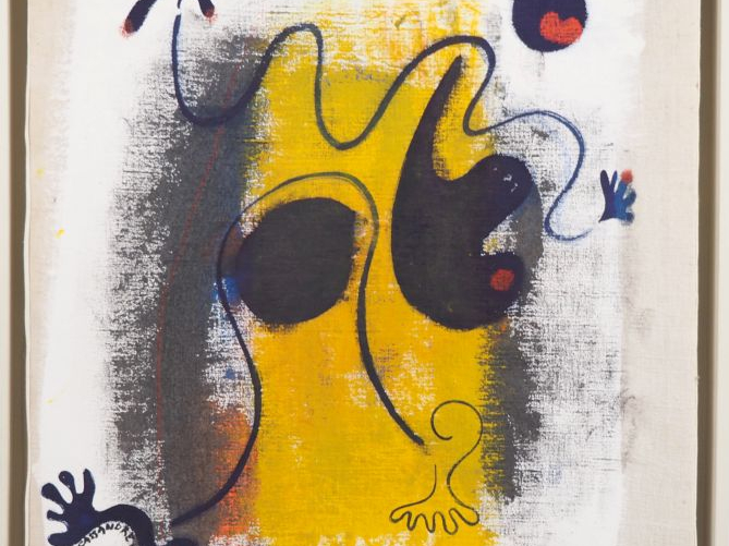 CASSANDRE.  "composition" Huile sur toile, signée en bas à gauche Dim.