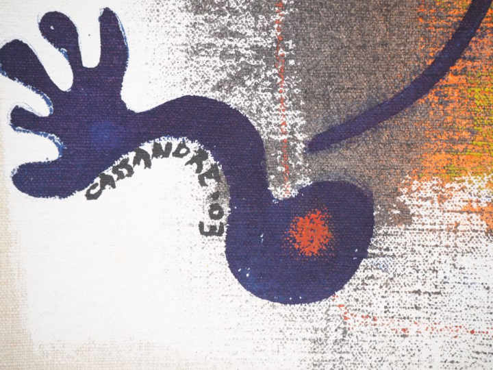 CASSANDRE.  "composition" Huile sur toile, signée en bas à gauche Dim.
