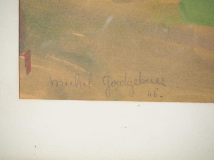 Michel GOEDGEBUER.  "Le château et son parc"  Paire d'aquarelles, sign