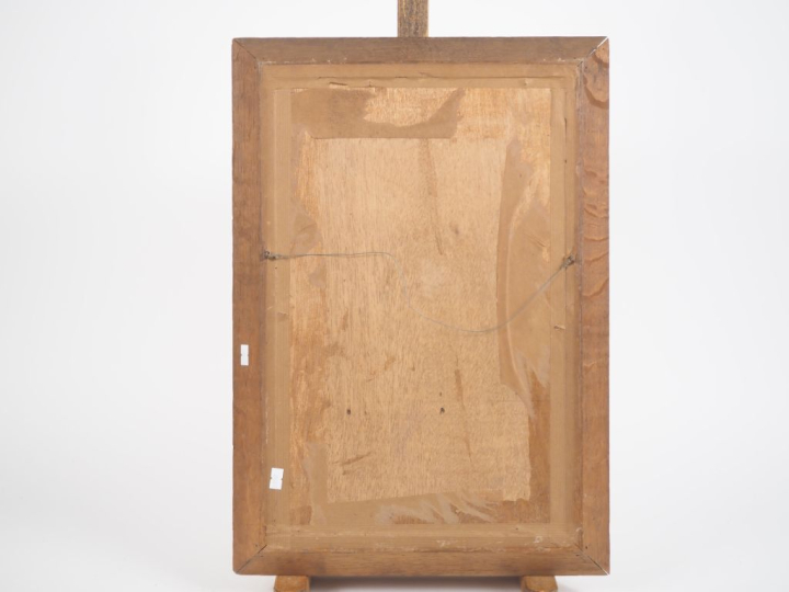 LEVY.  "jeune fille de dos" Dessin au crayon et à l'aquarelle signée e