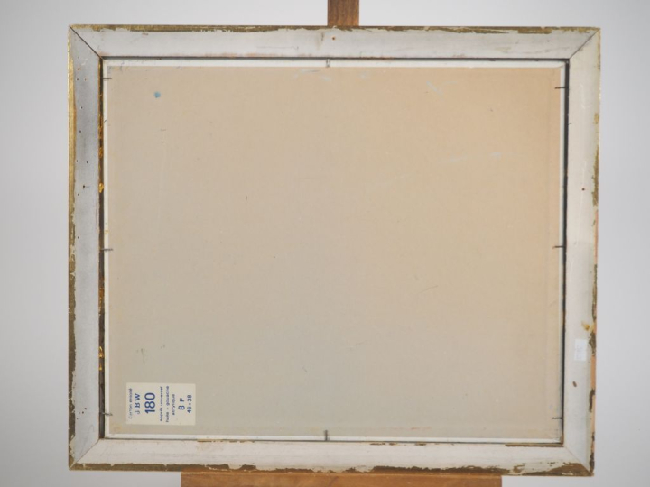 G. MAUDERC. "le port" Huile sur carton, signée en bas à droite  Dim. 3