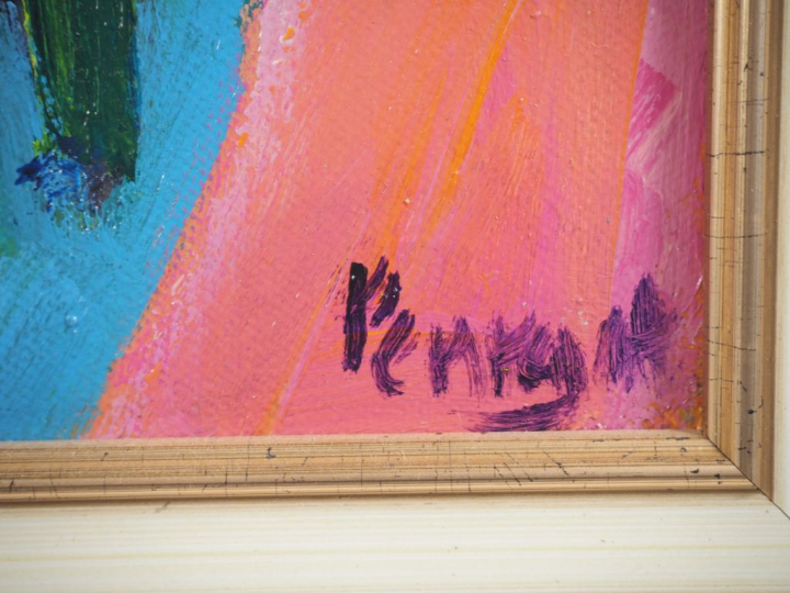 PENRAAT.  "St Jean cap Ferrat" Huile sur toile, signée en bas à droite