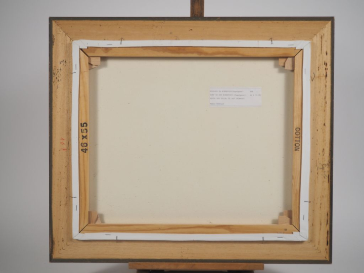 PENRAAT.  "Village en Minervois" Huile sur toile, signée en bas à droi