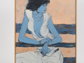 Vente aux enchères Daniel SCHINTONE.  "c'est le Printemps, voici venir l'été" Huile sur t