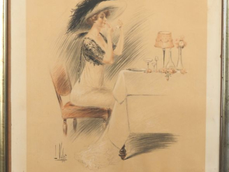 Vente aux enchères Louis VALLET. "Un petit raccord" Lithographie