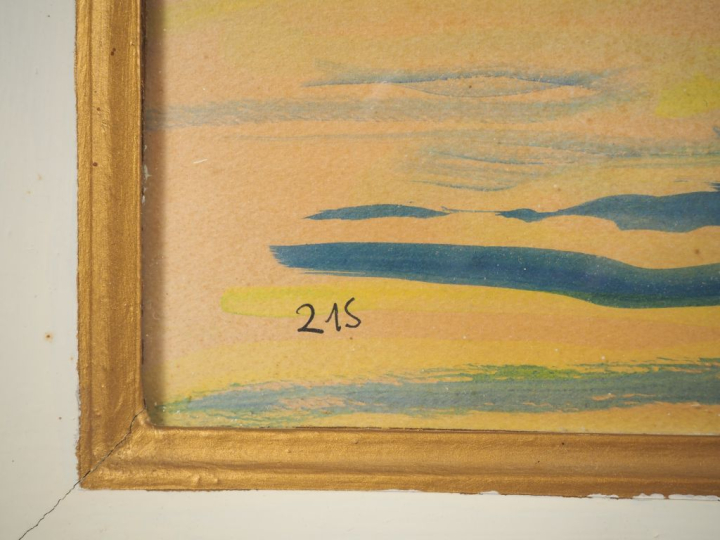 Ecole française XXème.   "Cassis" Aquarelle, signée et située en bas à