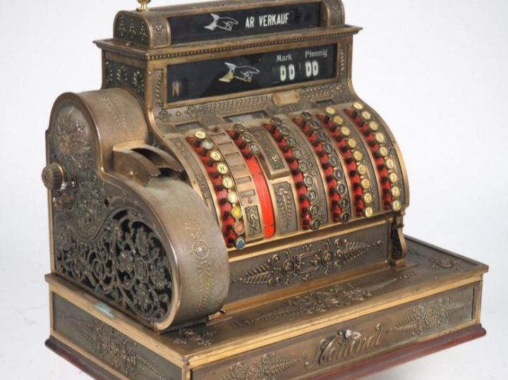 NATIONAL DAYTON OHIO USA.  Caisse enregistreuse métallique américaine 