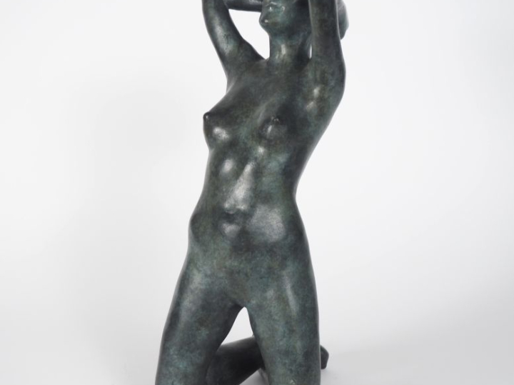 BARRAS.  "jeune fille" Sculpture en bronze numérotée 6/8  Rosini Fonde