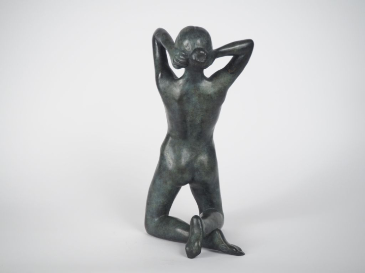 BARRAS.  "jeune fille" Sculpture en bronze numérotée 6/8  Rosini Fonde