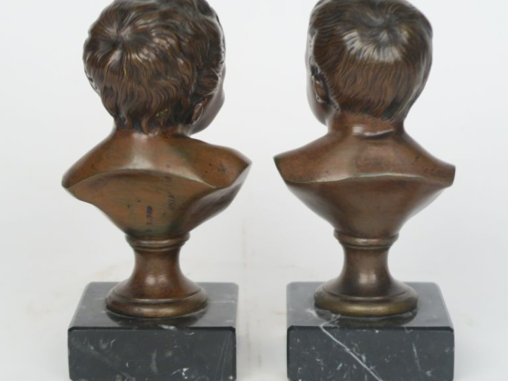 Ecole française fin XIX ème.  "Jean qui rit, Jean qui pleure." Paire d