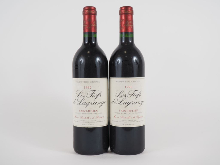 2 BOUTEILLES LES FIEFS DE LAGRANGE ST JULIEN - 1990