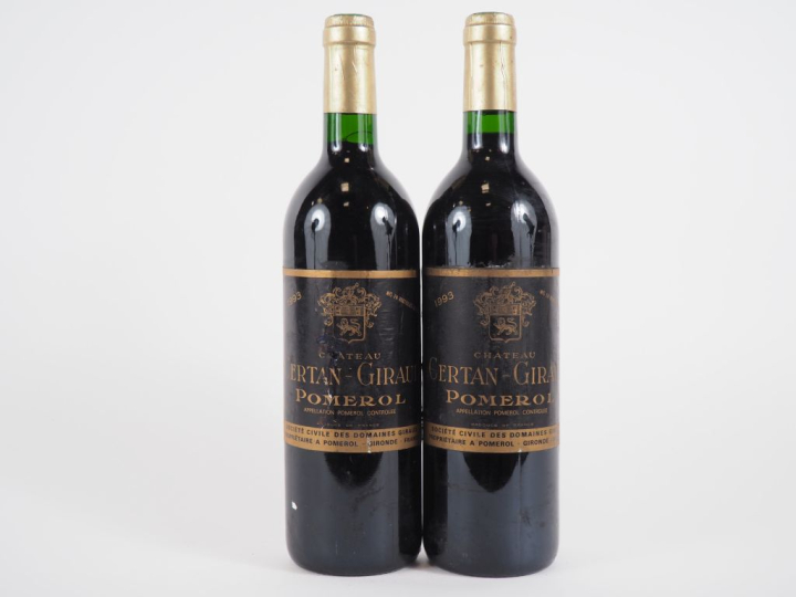 2 BOUTEILLES CHÂTEAU CERTAN GIRAUD POMEROL - 1993 - ELA