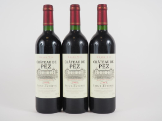 Vente aux enchères 3 BOUTEILLES CHÂTEAU DE PEZ ST ESTÈPHE - 1998
