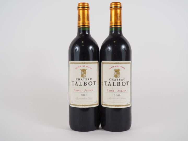 2 BOUTEILLES CHÂTEAU TALBOT GCC ST JULIEN - 2000