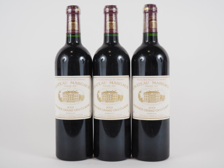 3 BOUTEILLES CHÂTEAU MARGAUX 1er GCC MARGAUX - 2001