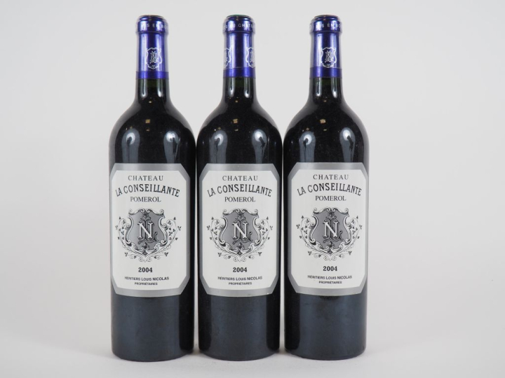 3 BOUTEILLES CHÂTEAU LA CONSEILLANTE POMEROL - 2004