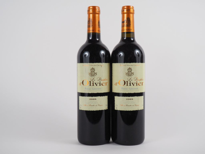 2 BOUTEILLES LE DAUPHIN D'OLIVIER GRAVES - 2008