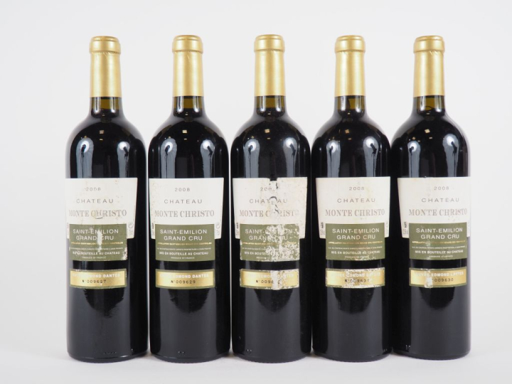 5 BOUTEILLES CHÂTEAU MONTE CHRISTO 'CUVÉE EDMOND DANTÈS' GC ST ÉMILION