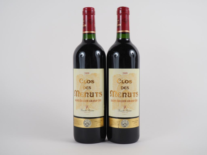 2 BOUTEILLES CLOS DES MENUTS GC ST ÉMILION - 2009