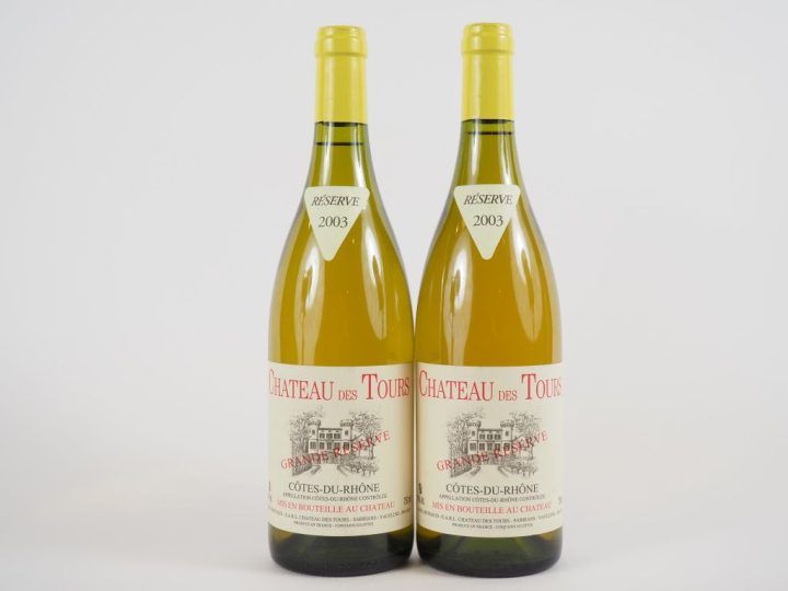 2 BOUTEILLES CHÂTEAU DES TOURS 'GRANDE RÉSERVE' BLANC EMMANUEL REYNAUD