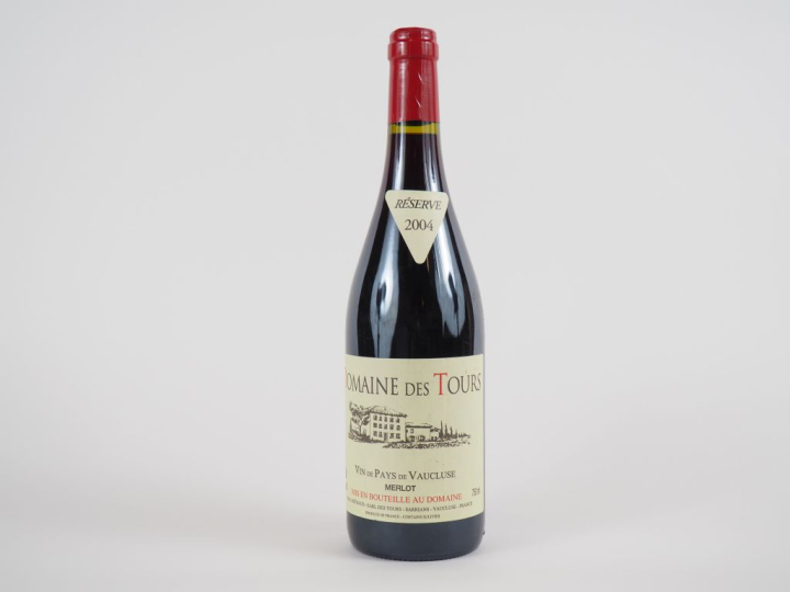 1 BOUTEILLE DOMAINE DES TOURS 'RÉSERVE' MERLOT EMMANUEL REYNAUD - 2004