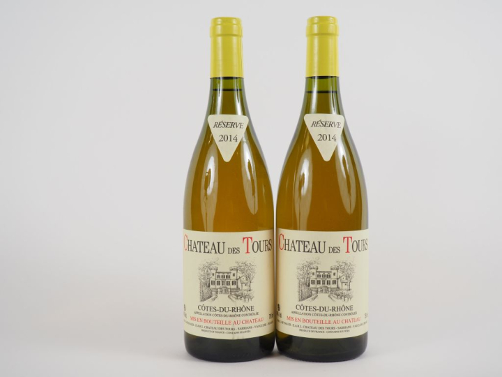 2 BOUTEILLES CHÂTEAU DES TOURS 'GRANDE RÉSERVE' BLANC EMMANUEL REYNAUD