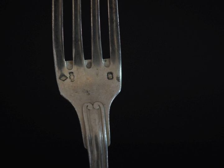 Partie de ménagère de style Louis XV en argent 925, poinçon Minerve, m