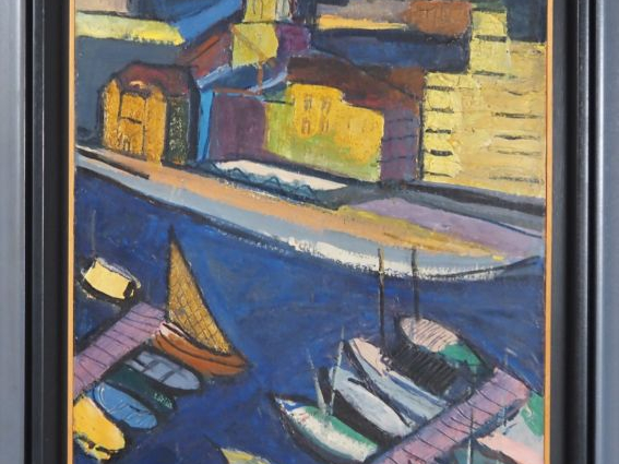 Pierre AMBROGIANI (1907-1985) « Le vieux port de Marseille et Notre Da