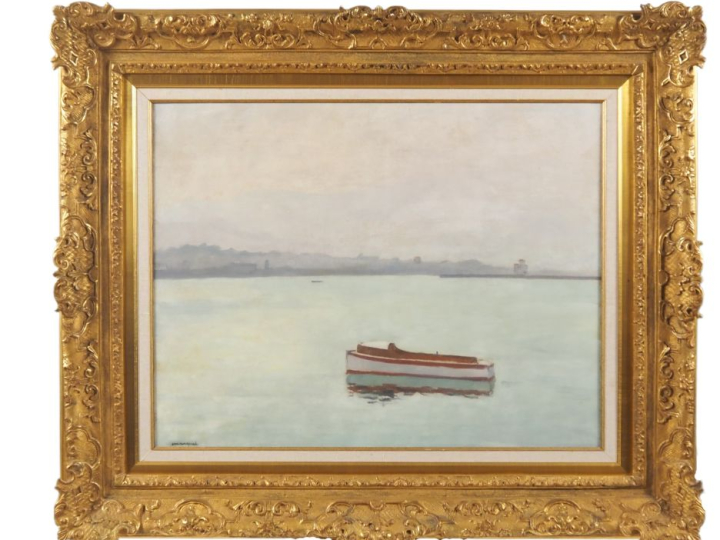 Albert MARQUET (1875-1947) « Canot sur la Bidassoa », Hendaye, 1926 Hu