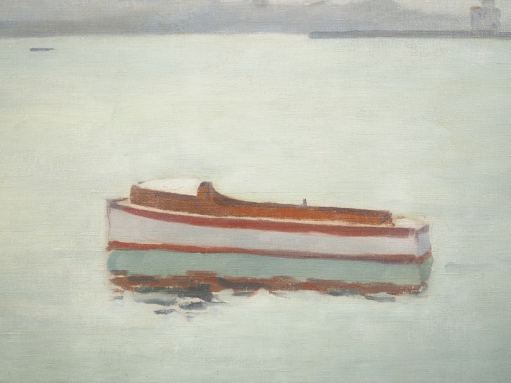 Albert MARQUET (1875-1947) « Canot sur la Bidassoa », Hendaye, 1926 Hu