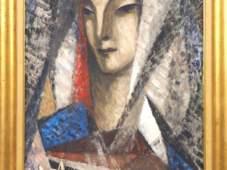 Vente aux enchères Jean Joseph CROTTI (1878-1948) « Femme cubiste et son petit chien »,19