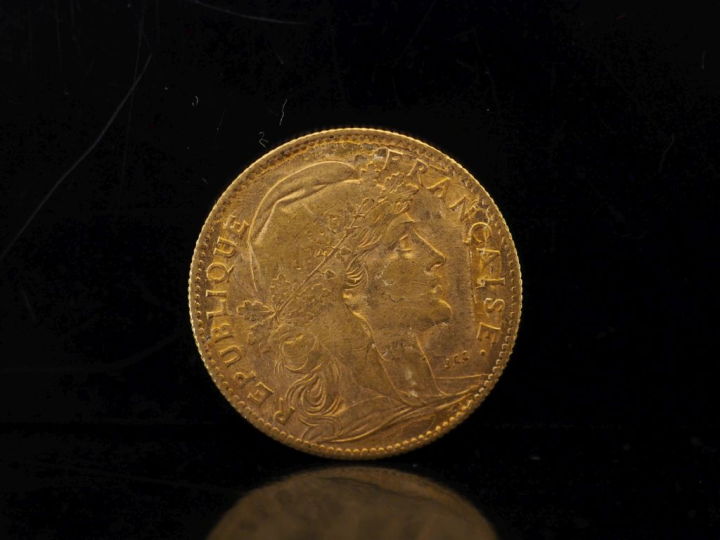 Pièce de 10 Francs or, 1907.  FRAIS ACHETEURS 10% HT.   
