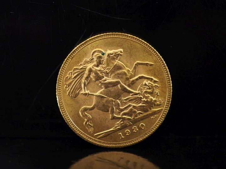 Souverain or, 1930.  FRAIS ACHETEURS 10% HT.   