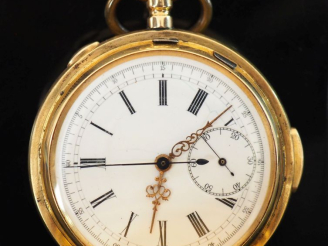 Vente aux enchères Montre de gousset aveugle en or jaune 750.  Cadran à chiffres romains 