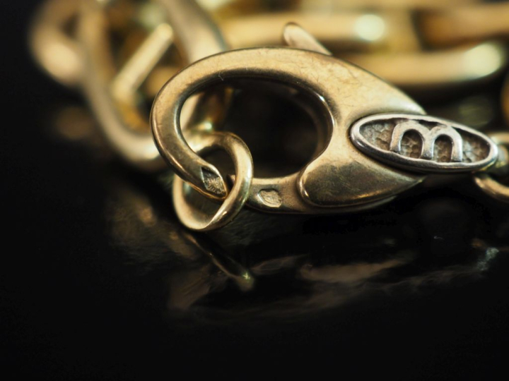 Bracelet souple en or jaune 750, maille marine.  Long. 22 cm Poids. 23