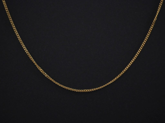 Vente aux enchères Chaine en or jaune 750, maille gourmette.  Long. 40 cm Poids. 3,22 g  