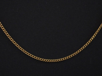 Vente aux enchères Petite chaine en or jaune 750, maille gourmette.  Long. 41,5 cm Poids.