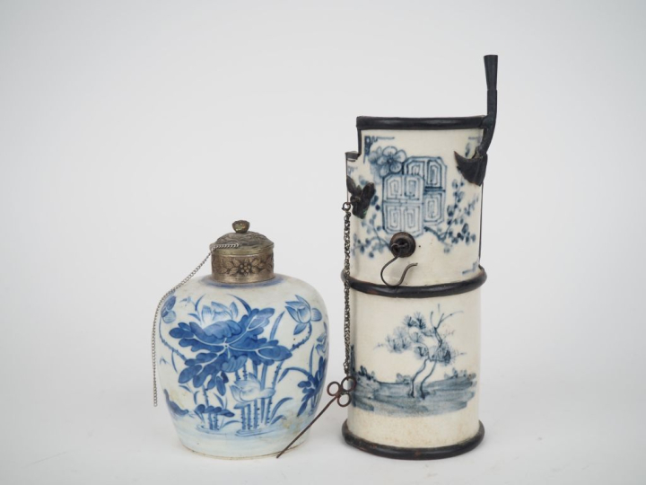 Vietnam, XIXe et XXe siècle, Pot couvert en porcelaine blanche à décor