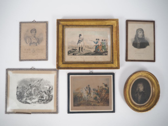 Vente aux enchères Ensemble de 12 gravures ou reproductions sur l’Empire représentant Nap