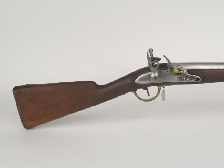 Mousqueton à silex, à tringle, type 1777-An IX.  Canon rond, à pans au