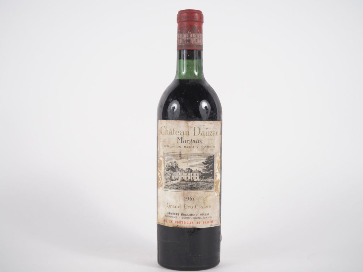 1 BOUTEILLE CHÂTEAU DAUZAC GCC MARGAUX - 1967 - BG/EA