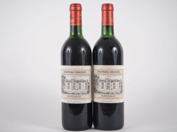 2 BOUTEILLES CHÂTEAU DAUZAC GCC MARGAUX - 1989 - LB
