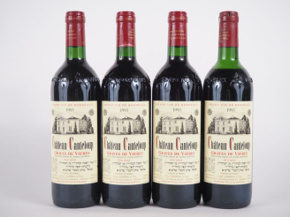 Vente aux enchères 4 BOUTEILLES CHÂTEAU CANTELOUP GRAVES DE VAYRES - 1993 - 1 HEP