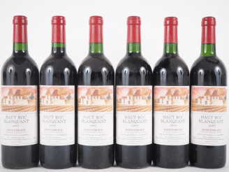 Vente aux enchères 6 BOUTEILLES HAUT ROC BLANQUAT ST ÉMILION - 1995 - BG