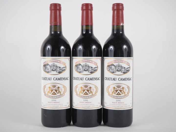 3 BOUTEILLES CHÂTEAU CAMENSAC GCC HAUT MÉDOC - 1996