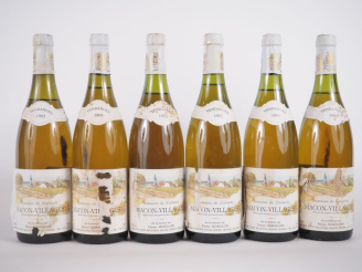 Vente aux enchères 6 BOUTEILLES MACON VILLAGES DOMAINE DE LALANDE E. MORILLON - 1995 - EA